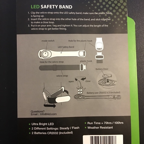 4id PowerArmz Light Up Armband - Green - Picture 2 of 2